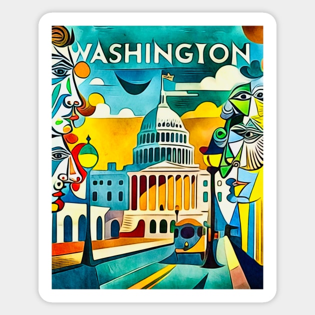 Washington, globetrotters Sticker by Zamart20